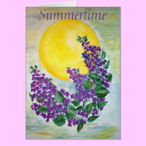 Poem Card Lilacs in midsummer sun