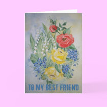 Poem Card Lillies of the valley in good company