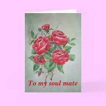 Poem Card Red Roses