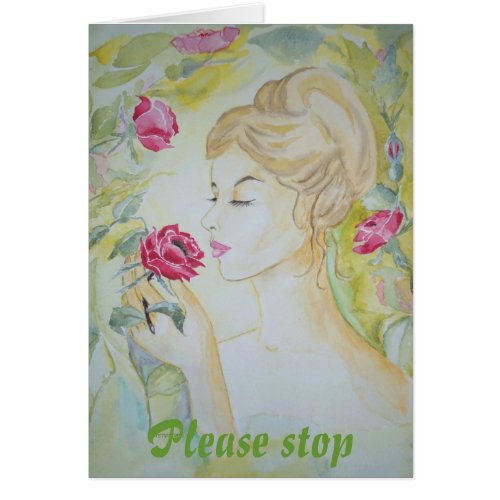 Poem Card Stop and smell the Roses card