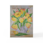 Poem Card Yellow Tulips