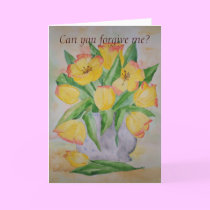 Poem Card Yellow Tulips