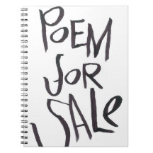 Poem For Sale Spiral Note Books