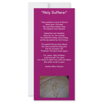Poem/"Holy Sufferer" Custom Rack Card