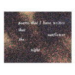 poems that i've written that sunflower the night post cards
