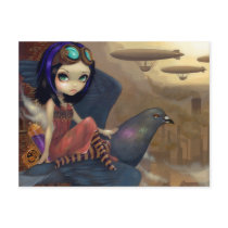 "Poe's Flight" Postcard