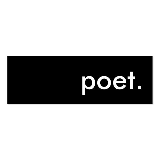 poet. business cards