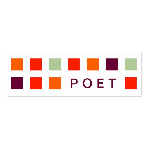 POET (mod squares) Business Card Template
