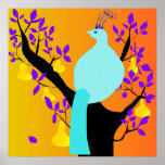 Poet Partridge In A Ragged Black Pear Tree Print