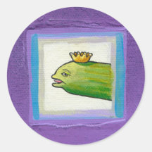 Poet pickle? eel? king? attitude fun painting art stickers