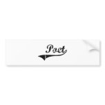 Poet Professional Job Bumper Sticker