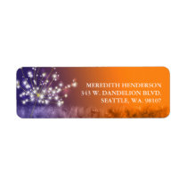 Poetic Evening Dandelion Address Labels labels