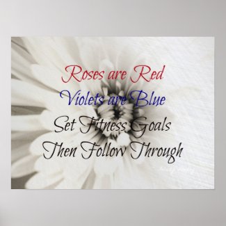 Poetic Fitness Flower physical health goals Posters