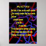Poetry (acrostic poem) print