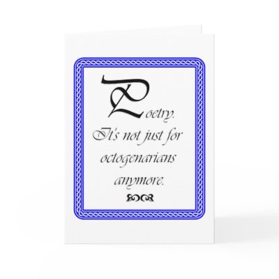 Poetry  cards by qshirts