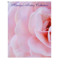 Poetry Collection Paper Pink Rose Flower Spiral Custom Flyer