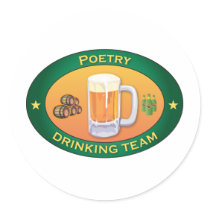 Poetry Drinking Team stickers by busybrain Poetry Drinking Team stickers