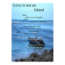 poetry- love is not an island poster posters by joacreations poetry- love is not an island poster posters