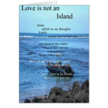 poetry- love is not island card by joacreations poetry- love is not island card