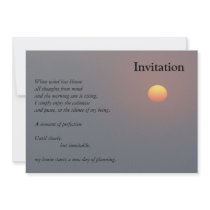 Poetry - Rising Sun Personalized Invitation