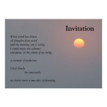 Poetry - Rising Sun Personalized Invitation