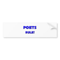 Poets Rule! bumper stickers by professions Poets Rule! bumper stickers