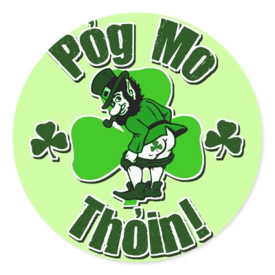 Pog Mo Thoin Irish Tshirts Sticker by Shamrockz