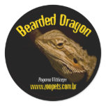 Pogona Bearded Dragon Round Sticker