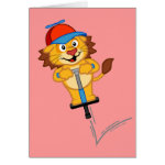 Here's a cute design for anyone who loves to jump around on a pogostick. This cute lion comes straight out of Africa to spread some smiles as he bounces around. How cute is this? Here are some great gifts for anyone who loves lions and pogosticking.