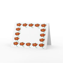 Poinsetta borders greeting cards