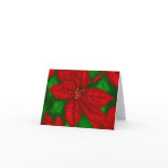 Poinsetta Bouquet Christmas Note Card