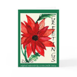 Poinsetta Greeting Cards