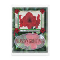 POINSETTA FRAME postcards by KABSANNIE POINSETTA FRAME postcards