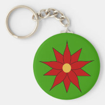Poinsetta Key Chain