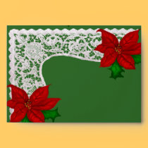 Poinsettas and Lace Envelopes envelopes