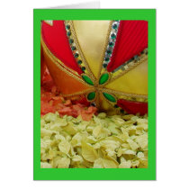 Poinsetta's and Ornaments Card