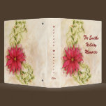 Poinsettia and Holly 1.5" Photo Binder binders