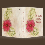 Poinsettia and Holly 1" Photo Binder binders