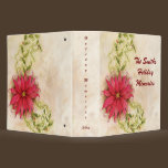 Poinsettia and Holly 2" Photo Binder binders