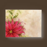 Poinsettia and Holly A2 Notecard Envelope envelopes