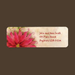 Poinsettia and Holly Address Label labels