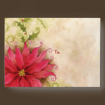 Poinsettia and Holly Greeting Envelope envelopes