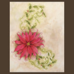 Poinsettia and Holly Letterhead letterhead