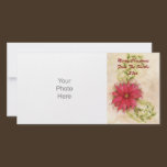Poinsettia and Holly Photo Card photo cards