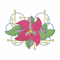 Poinsettia Art Nouveau embroidered shirts