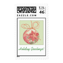 Poinsettia Bauble Postage postage