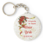 Poinsettia Bells Keychains