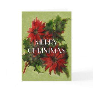 Poinsettia Christmas card card