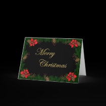 Poinsettia Christmas Card