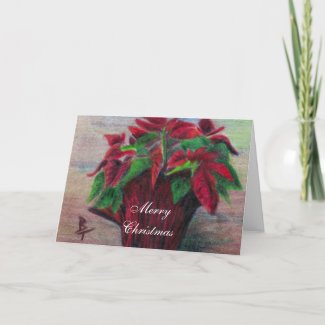 Poinsettia Christmas Card card